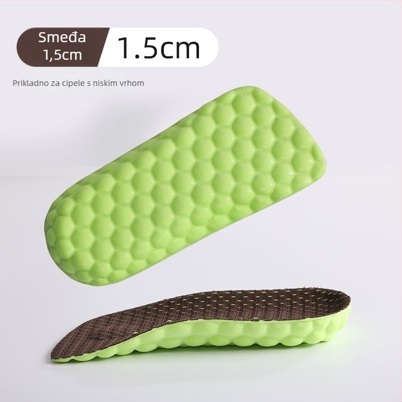 Masirajući ulošak za muškarce i žene, nevidljiva podstava luka, prozračni PU materijal, unutarnja visina 1.5/2.5/3.5 cm