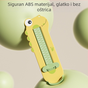 Uređaj za mjerenje duljine stopala beba i djece, ABS plastika, model 125-2, duljina 24 cm, pogodan za tenisice, cipele i sandale