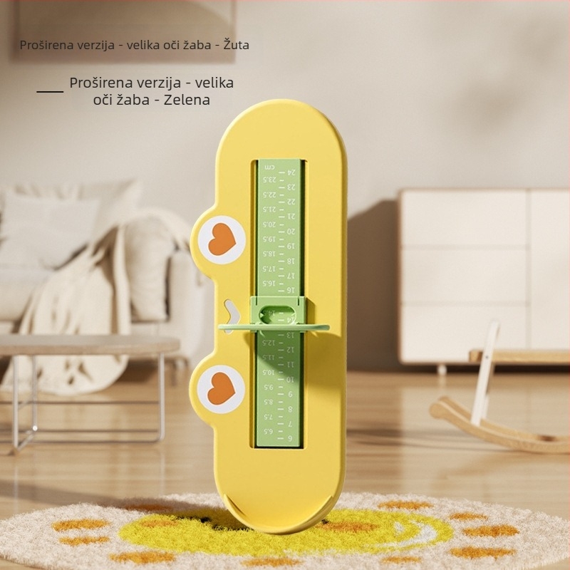 Uređaj za mjerenje duljine stopala beba i djece, ABS plastika, model 125-2, duljina 24 cm, pogodan za tenisice, cipele i sandale