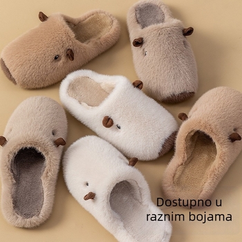 Alice ženske papuče od nubuka s EVA potplatom, podstava od umjetne krznene, debljina potplata 3–5 cm, injekcijski oblikovana potplata, protuklizne.