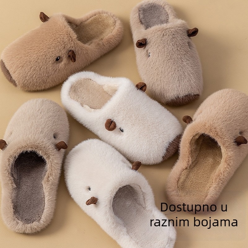 Alice ženske papuče od nubuka s EVA potplatom, podstava od umjetne krznene, debljina potplata 3–5 cm, injekcijski oblikovana potplata, protuklizne.