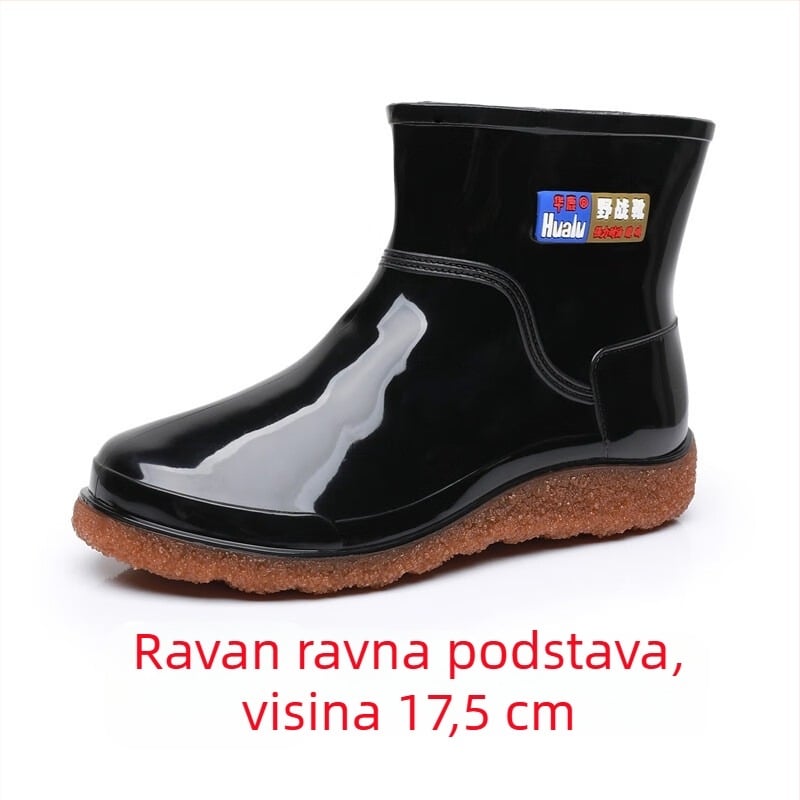 Muške gumene čizme za kišu, vodootporne, niskog profila, lagane, s protukliznom potplatom