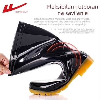 Visoke PVC čizme za kišu s protukliznom potplatom