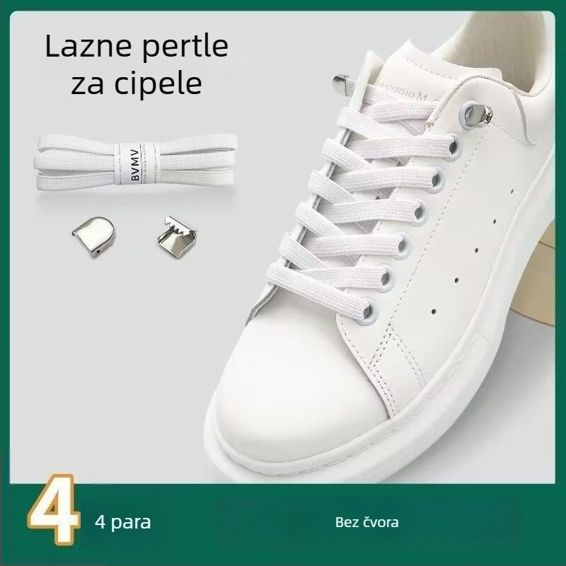 Elastične vezice bez vezivanja s kopčom za platnene tenisice – proljeće