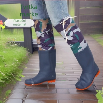 Ribarske čizme do koljena, unisex, PVC gornji dio, plastična potplata, protuklizne, vodootporne