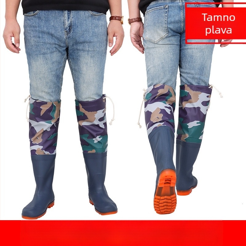 Ribarske čizme do koljena, unisex, PVC gornji dio, plastična potplata, protuklizne, vodootporne