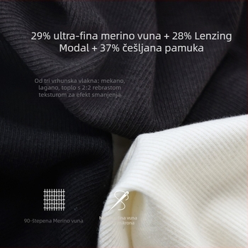 Gilet od merino vune bez rukava, s okruglim vratom – jesen-zima (Glavni materijal: merino vuna; Sezona: jesen-zima; Ovratnik: okrugli; Debljina: srednja 181-200 g/m²)