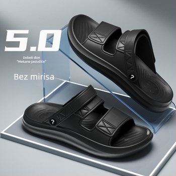 Muške PVC sandale otvorenih prstiju, kopča na kopču, prozračne i protuklizne