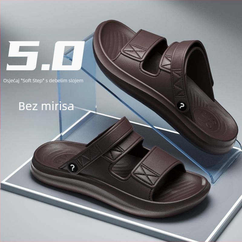 Muške PVC sandale otvorenih prstiju, kopča na kopču, prozračne i protuklizne