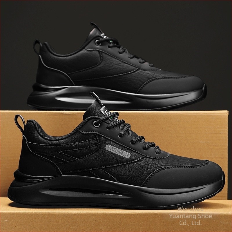 Muške sigurnosne cipele za gradilište: protuklizne, otporne na habanje kožne, vodootporne, sportsko-radničke cipele (Gornji materijal: PU koža; Potplat: Guma; Zatvaranje: vezanje; Unutrašnjost: Mreža; Prsti: okrugli)