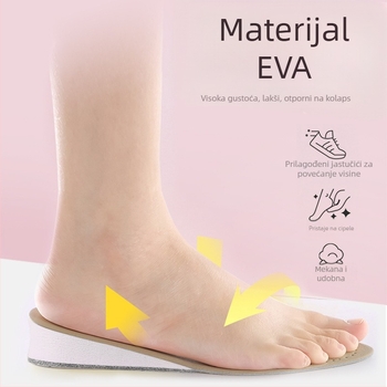 Kožna uloška za cipele – puna podloga, povećana visina, cijeli ulošak, unisex, model 004