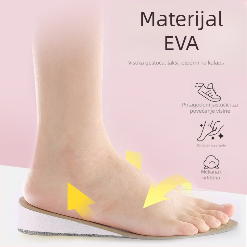 Kožna uloška za cipele – puna podloga, povećana visina, cijeli ulošak, unisex, model 004