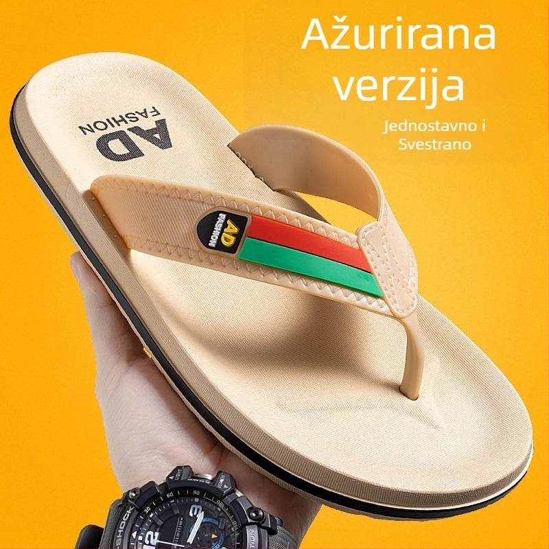 Muške japanke – korejskog stila, debeli đon, PVC gornji dio i đon, protuklizne, antibakterijske (PVC gornji dio i đon; debeli đon; protuklizne; antibakterijske)