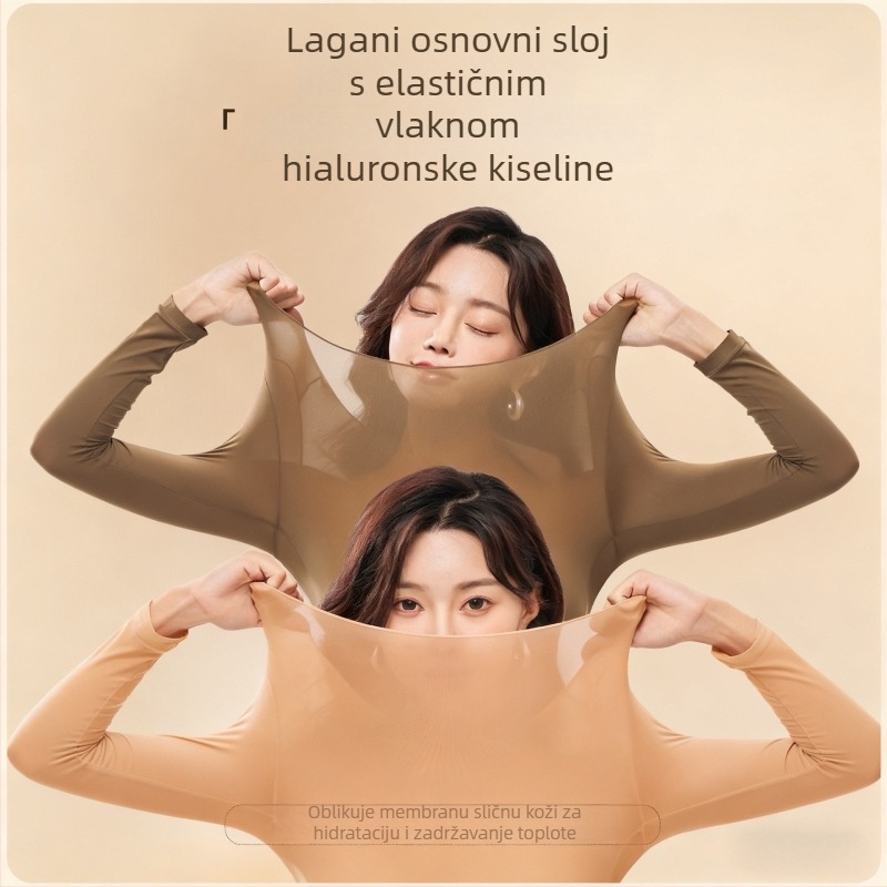Najlonski set baznog sloja, bezšivan, ultratanki, dvostruki sloj, zadržava toplinu