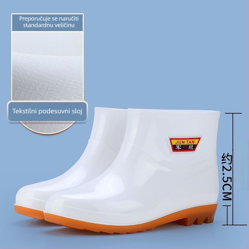 Odrasle kišne čizme - otporne na ulje i kiseline/alkalije, protuklizne, visok tubus PVC, gumena potplata, unutrašnjost od umjetnog krzna