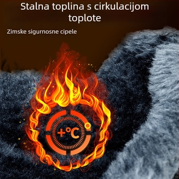 Muške visoke zaštitne radne cipele s fleec podstavom – otporne na udarce, otporne na probijanje, protuklizne, otporne na habanje, plastična zaštita prstiju