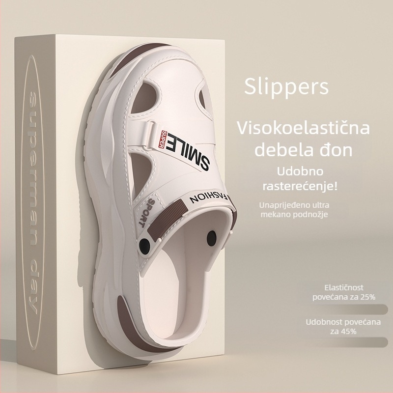 Ogawa papuče za muškarce Baotou Slippers – ležerni stil, EVA gornji dio i EVA potplat, debeli potplat, prozračne, protuklizne