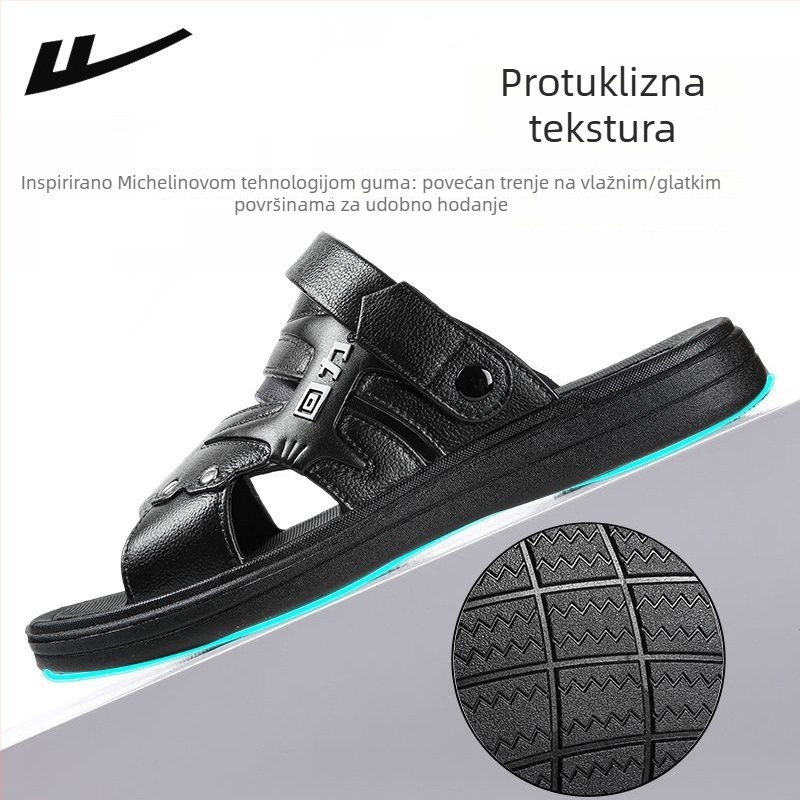 Muške PVC sandale, gornji dio PVC, PVC đon, ležerni stil, otvorenog prsta