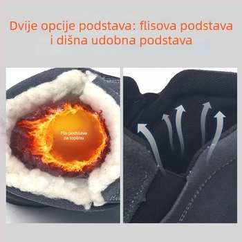 Zimske zaštitne čizme s čeličnim nosom, nubuk gornji dio, srednje visoke, otporne na probijanje i udar