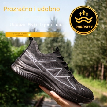 Radne zaštitne cipele s zaštitom od udara i probijanja, lagane, prozračne, protivklizne i otporne na habanje, materijal: letajuća mreža