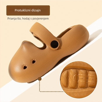 Flashy Capybara dječje EVA plažne cipele - perforirane, mekane potplate, unisex, za unutarnju i vanjsku upotrebu, ljeto 2025, proizvedeno u Zhejiang