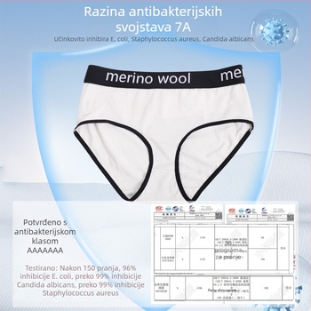 Žensko donje rublje od merino vune – tanke sportske gaćice, niska talija, 100% merino vuna, za sve sezone