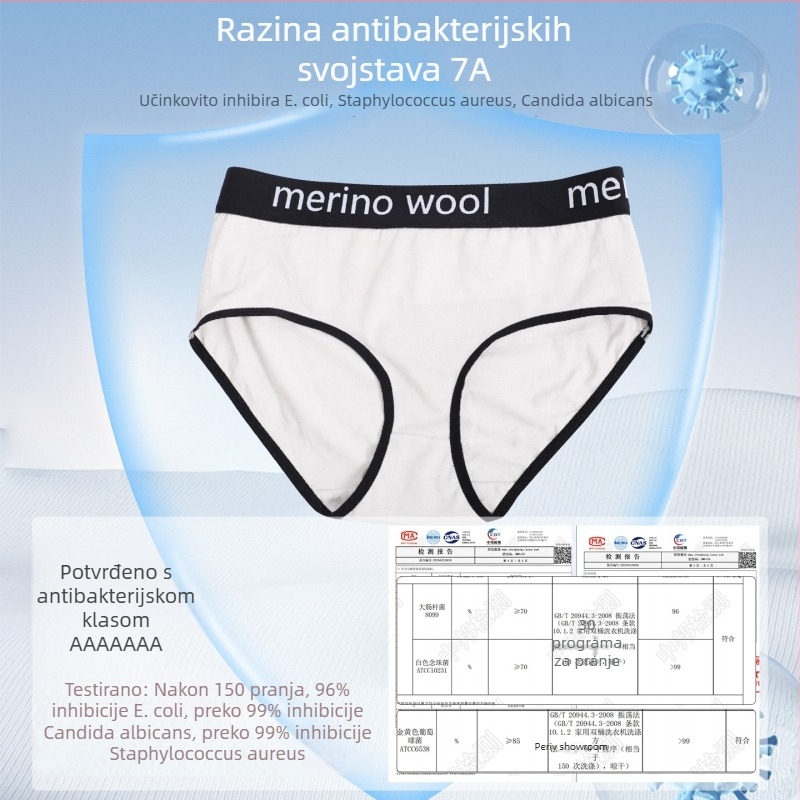 Žensko donje rublje od merino vune – tanke sportske gaćice, niska talija, 100% merino vuna, za sve sezone
