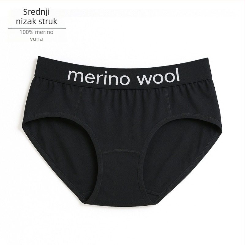 Žensko donje rublje od merino vune – tanke sportske gaćice, niska talija, 100% merino vuna, za sve sezone