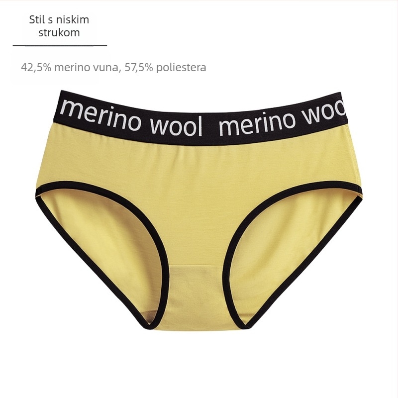 Žensko donje rublje od merino vune – tanke sportske gaćice, niska talija, 100% merino vuna, za sve sezone