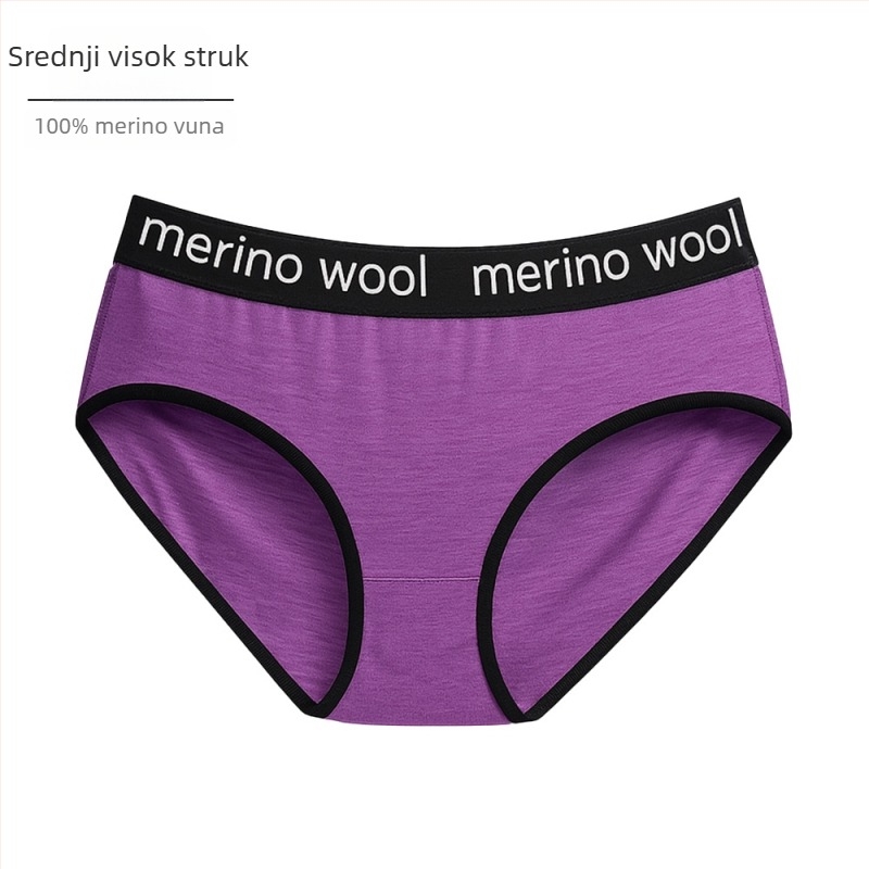 Žensko donje rublje od merino vune – tanke sportske gaćice, niska talija, 100% merino vuna, za sve sezone