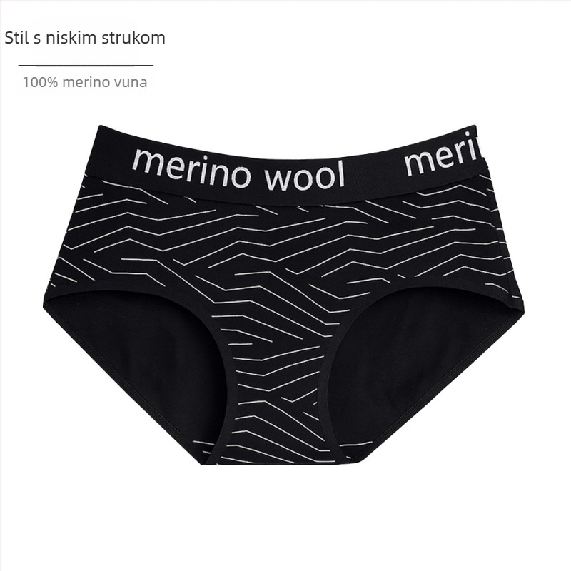 Žensko donje rublje od merino vune – tanke sportske gaćice, niska talija, 100% merino vuna, za sve sezone