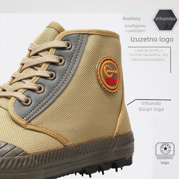 Unisex visoke radne cipele, gornji dio od pamuka, tekstilna uložak, đon injekcijski oblikovan, peta 3-5 cm