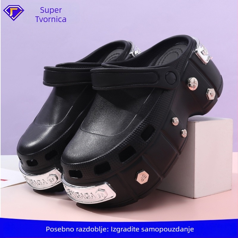 Ženske EVA Crocs papuče, prozračni dizajn, protuklizna potplat, monolitno oblikovanje, debljina potplata 3 cm i više