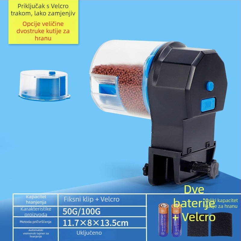 Automatski hranitelj za ribice u akvariju (ABS materijal; porijeklo Kina; kompletan set automatskog hranjenja; proizvodni kod CWYP-DD159; za vodene organizme)