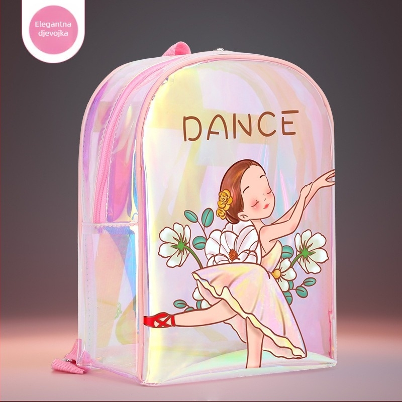 Ruksak za ples za djevojčice, PU materijala – zakrivljeni naramenici, motiv anime crtani lik, za unutarnje sportske aktivnosti