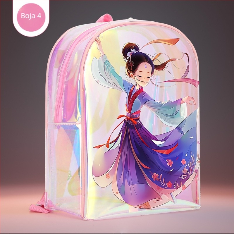 Ruksak za ples za djevojčice, PU materijala – zakrivljeni naramenici, motiv anime crtani lik, za unutarnje sportske aktivnosti