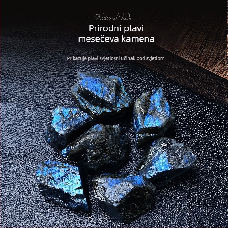 Difuzni kamen od kristala s mjesečevim kamenom i labradoritom za akvarij i ukrašavanje posuda (Kristalni grub; Mjesečev kamen; Labradorit)