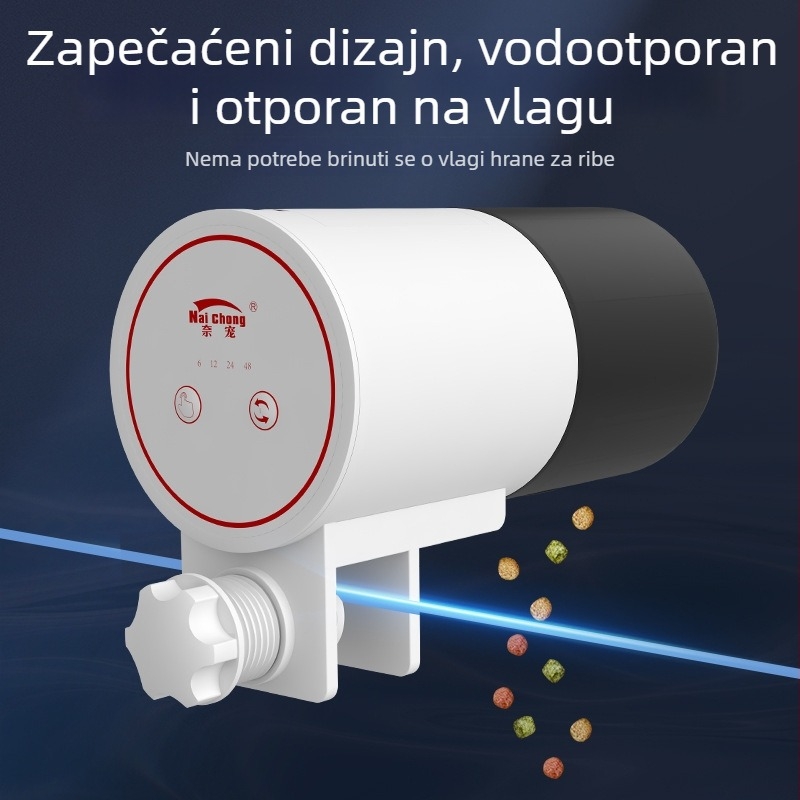 Automatski hranilnik za akvarij – inteligentni prilagodljivi tajmer, za koi i zlatne ribe, plastični, Naichong