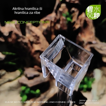 Akrilna cijev za hranjenje za akvarij, ručni hranilac za ribe i škampi, paket 192