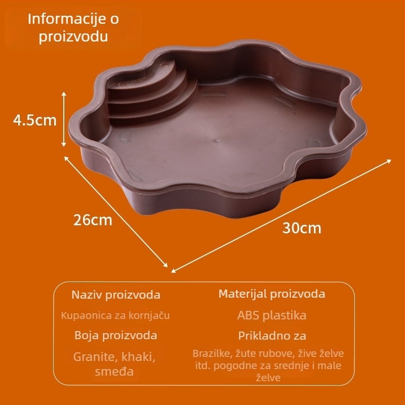 Kupaonica zdjela za kornjače — plastična, Chengxi, 350 g, Oprema za akvarij