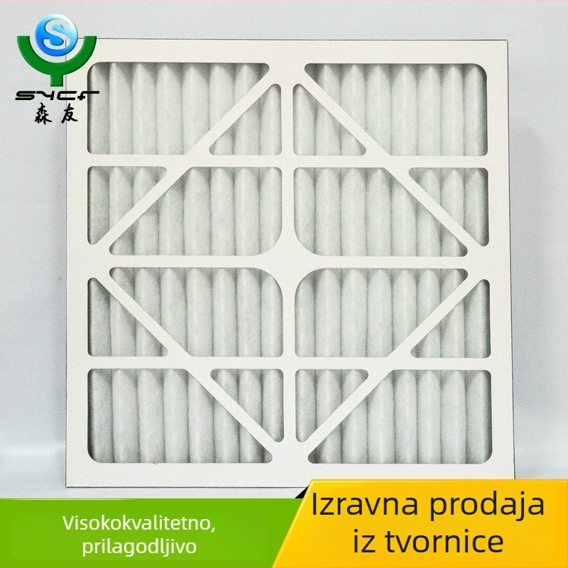 Plosnati filter zraka G3/G4 za sustav svježeg zraka – groba učinkovitost, ploča i okvir, model SY-GLQ-3003, površina filtracije 1000