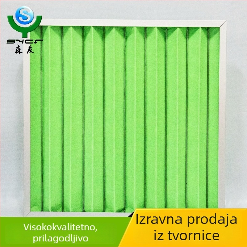 Plosnati filter zraka G3/G4 za sustav svježeg zraka – groba učinkovitost, ploča i okvir, model SY-GLQ-3003, površina filtracije 1000