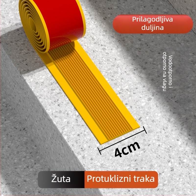 PVC protuklizni tepih za stepenice — samoljepljiv, vodootporan, otporan na habanje, debljina po izboru