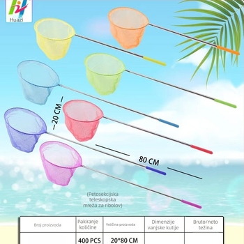 Pet-sekcijska sklopiva plastična mreža za ribolov za djecu, akvarijska oprema, podrijetlo Shandong