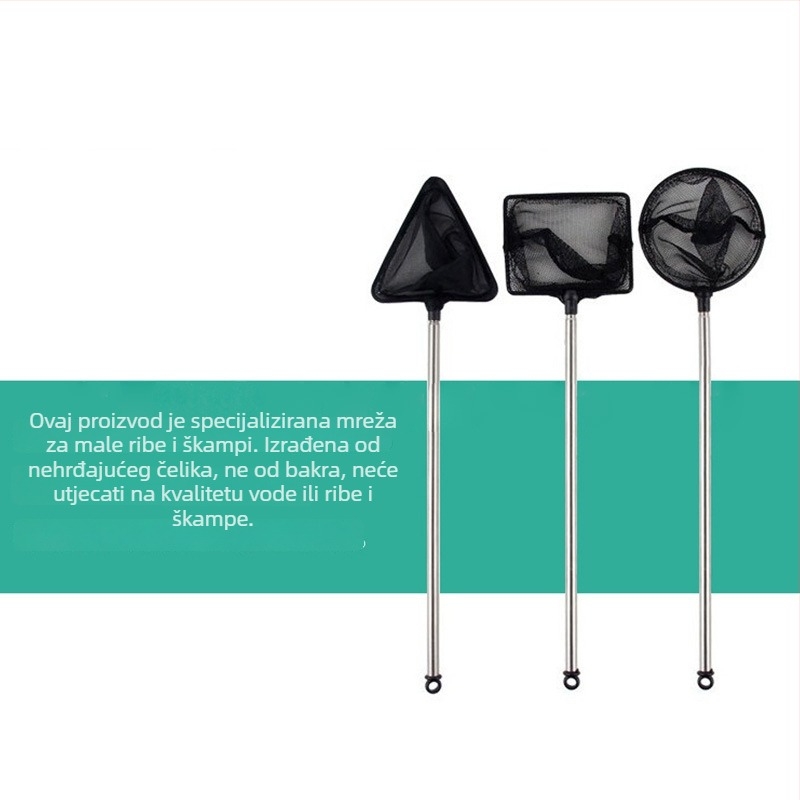 Teleskopki hvatač riba za akvarij – nehrđajući čelik, podrijetlo Guangdong, ribolovna oprema