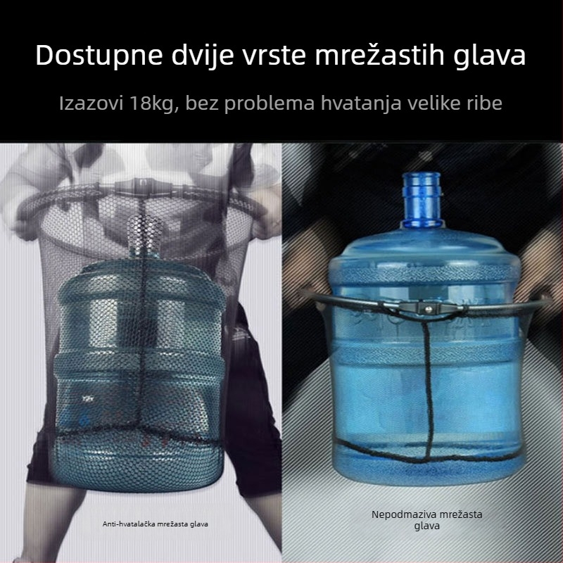 Brown Bear sklopiva mreža za ribolov s dizajnom protiv udice i okvirom od magnezijsko-aluminijskog legura