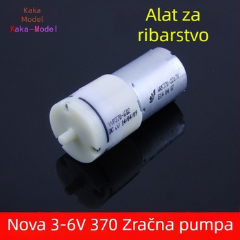 Zračna pumpa za uzgoj riba, DIY model, 3-6V rezervna pumpa pri nestanku napajanja, model 370, težina 0,1 kg