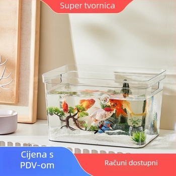 Beduo Yang Kućni Akvarij - PET materijal, visoke klase, DIY prozirni ukrasni dnevni boravak, dekorativni osnovni ormarić, umjetni ekološki ribnjak