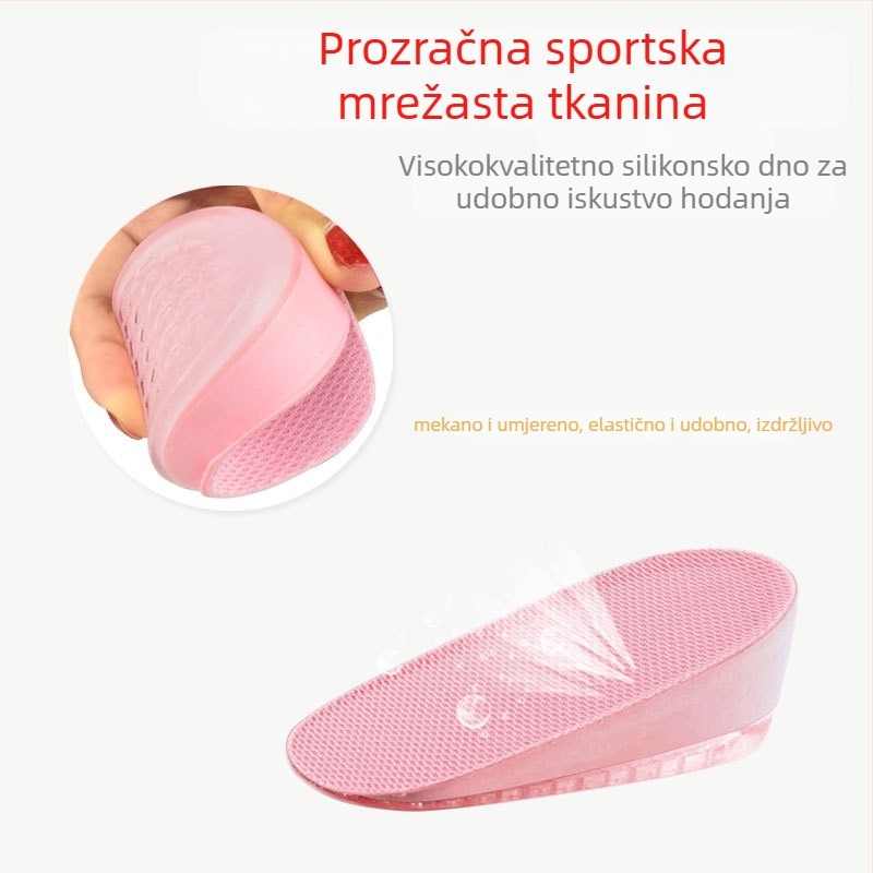Ulošci za podizanje visine za muškarce i žene, nevidljivi unutarnji povećavajući ulošci, silikon + pjena, model SZ-09, stil: polupodloga, peta podložak
