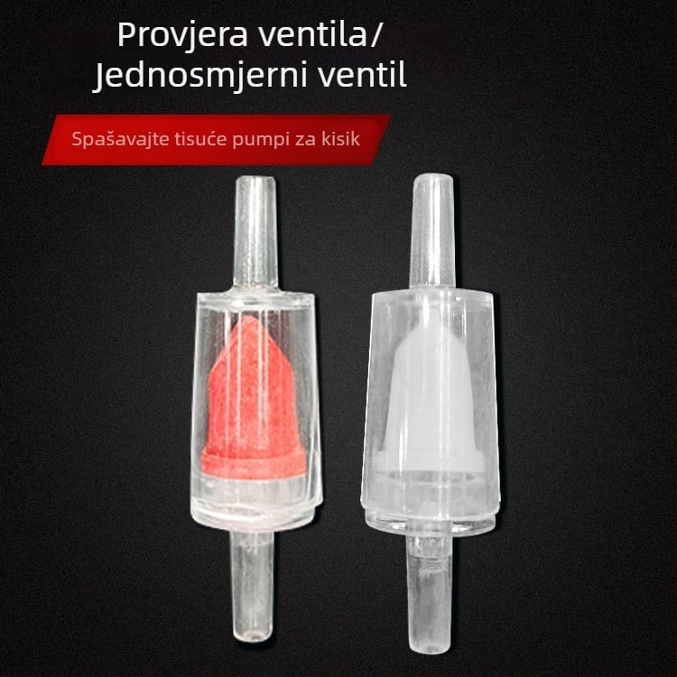 Jingye plastični provjerni ventil za pumpu za kisik u akvariju – sprječavanje povratnog toka, 0.1 kg